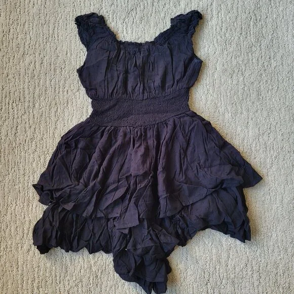 Women's FOROLAV Off Shoulder Flowy Romper – Black – Size S – NWT - Picture 6 of 13